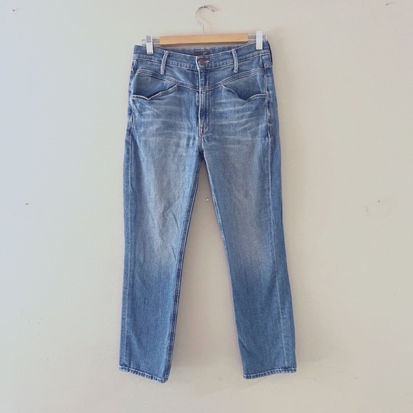 Mother The Dazzler Yoke Front Ankle Wander Dust Blue Denim Jeans, Sz 30, EUC - Picture 2 of 7
